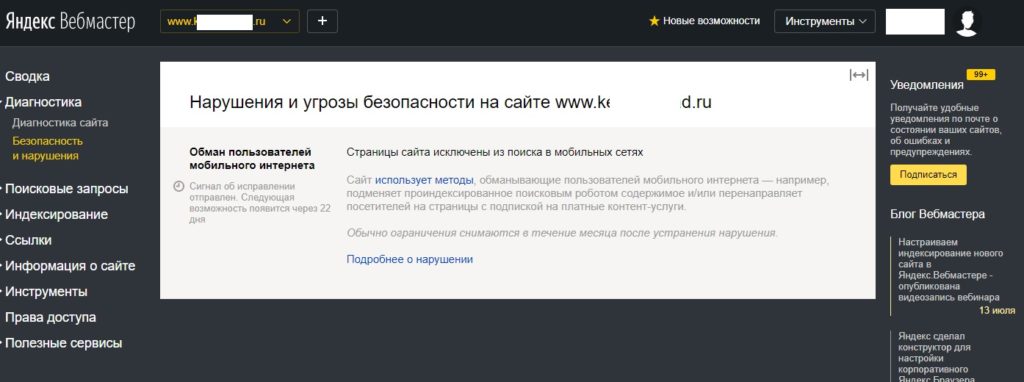 Санкции Яндекс фото